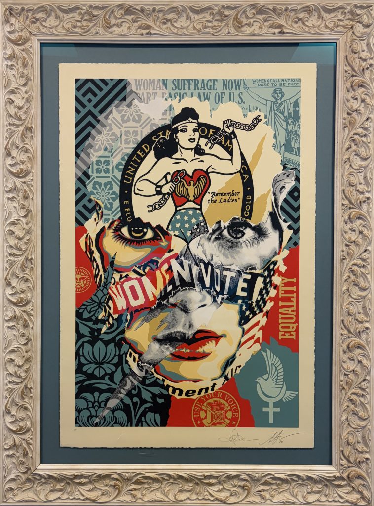 <strong>The Beauty of Liberty and Equity</strong><br>
Shepard Faire & Sandra Chevrier<br>
2020<br>
<br>
Screenprint on coventry rag 100% cotton custom archival paper with hand cut deckled edges