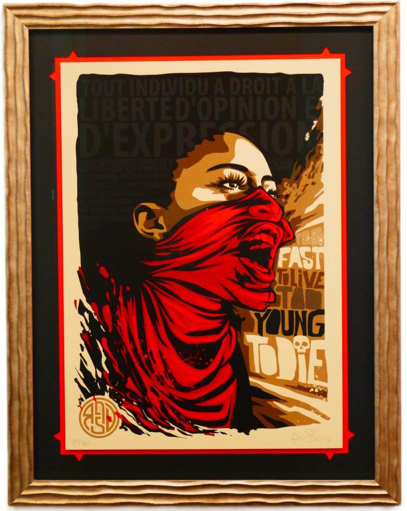 <strong>Too Fast to Live</strong><br>
RNST<br>
<br>
8-layer screen print on 360gsm paper
