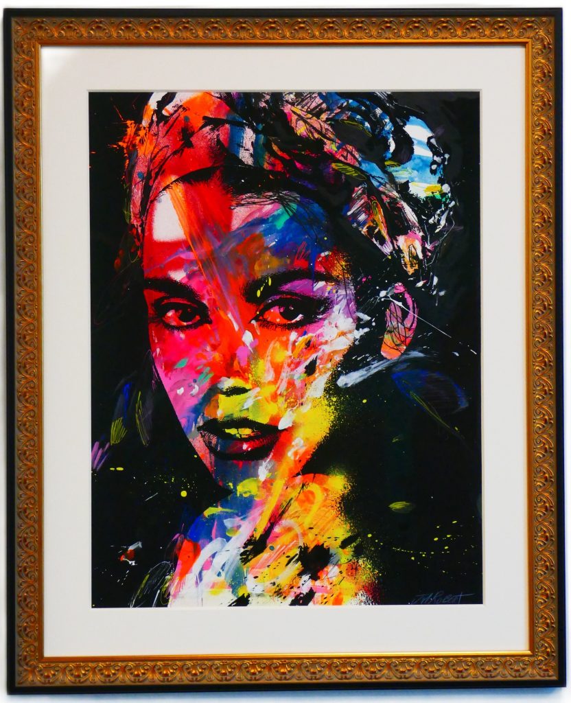 <strong>Untitled</strong><br>
JM Robert<br>
<br>
Digital print with acrylic embellishments on paper