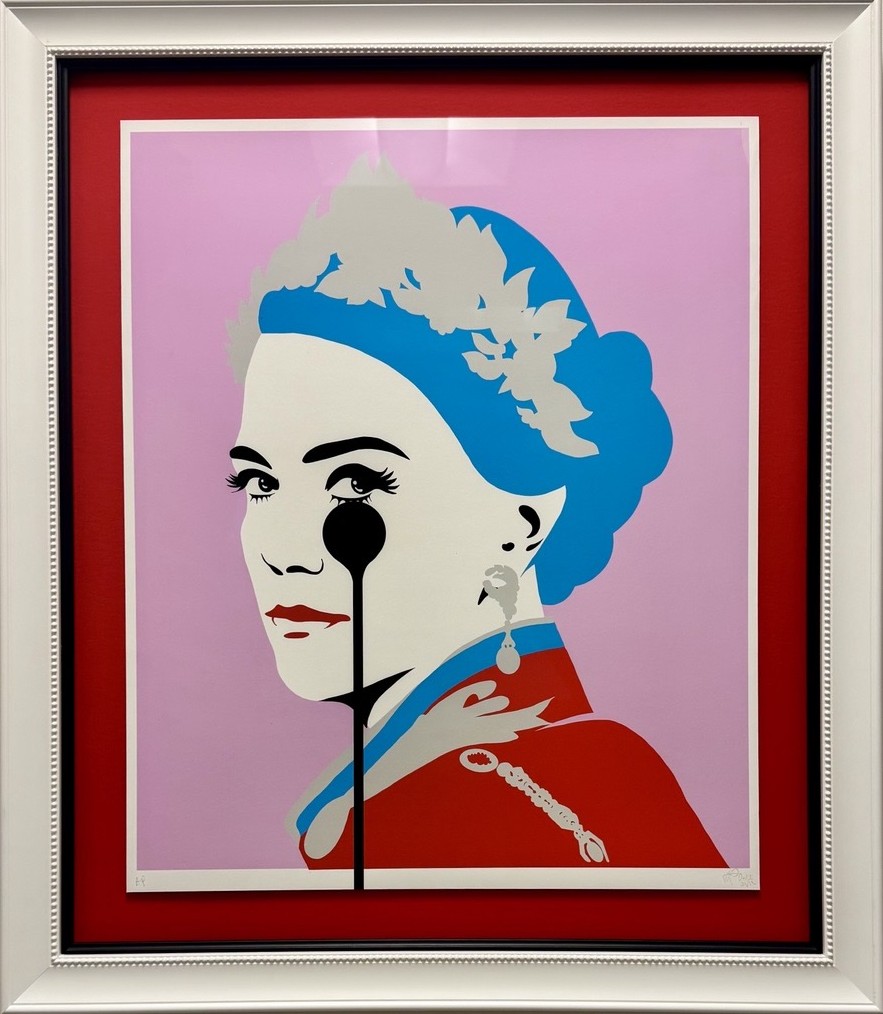 <strong>Future Queen - Princess Kate</strong><br>
Pure Evil<br>
2024<br>
<br>
Multi-layer screenprint on Hahnemuhle Photo Rag 308 gsm paper